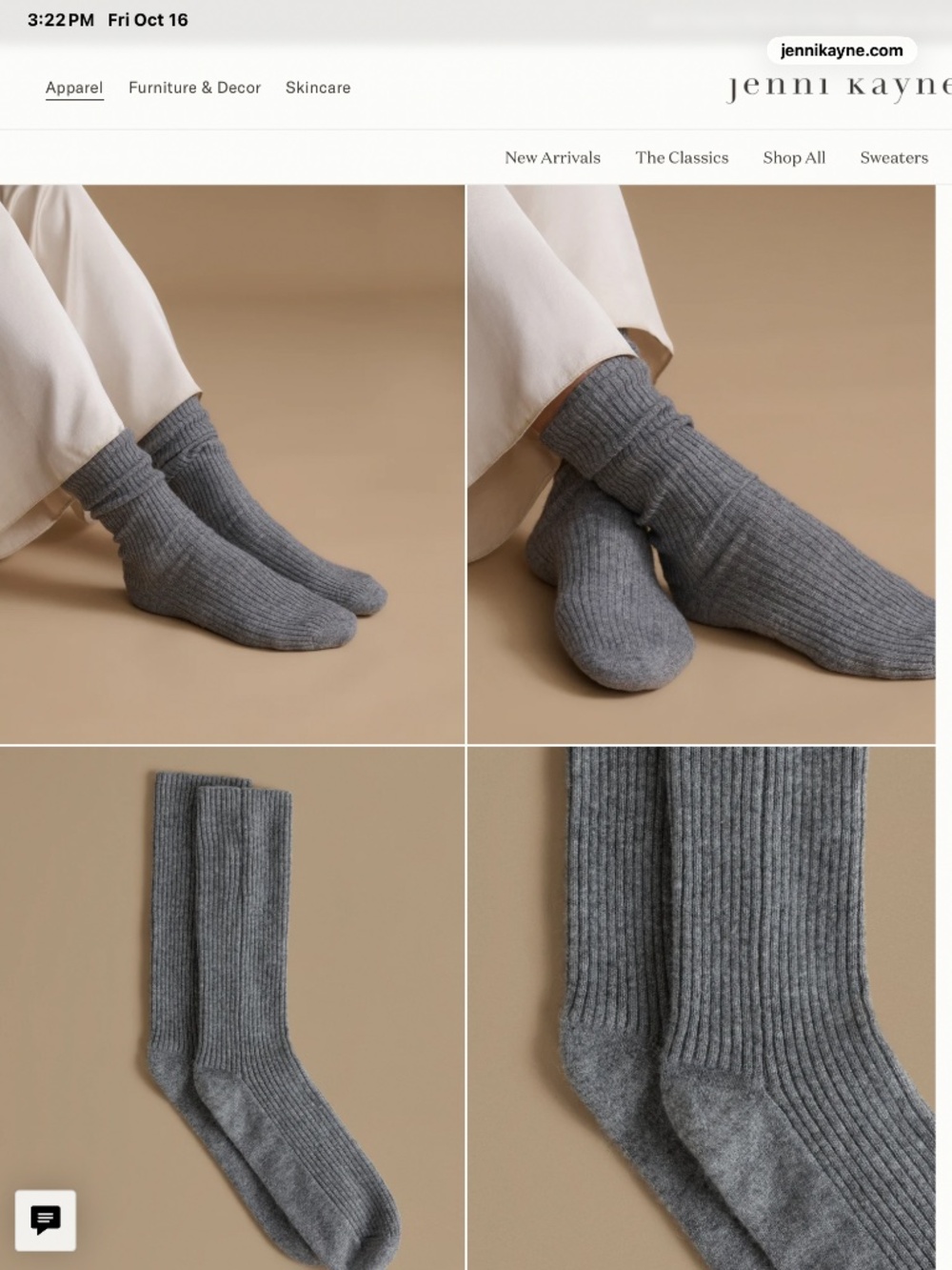 JENNI KAYNE CASHMERE SOCKS NWT